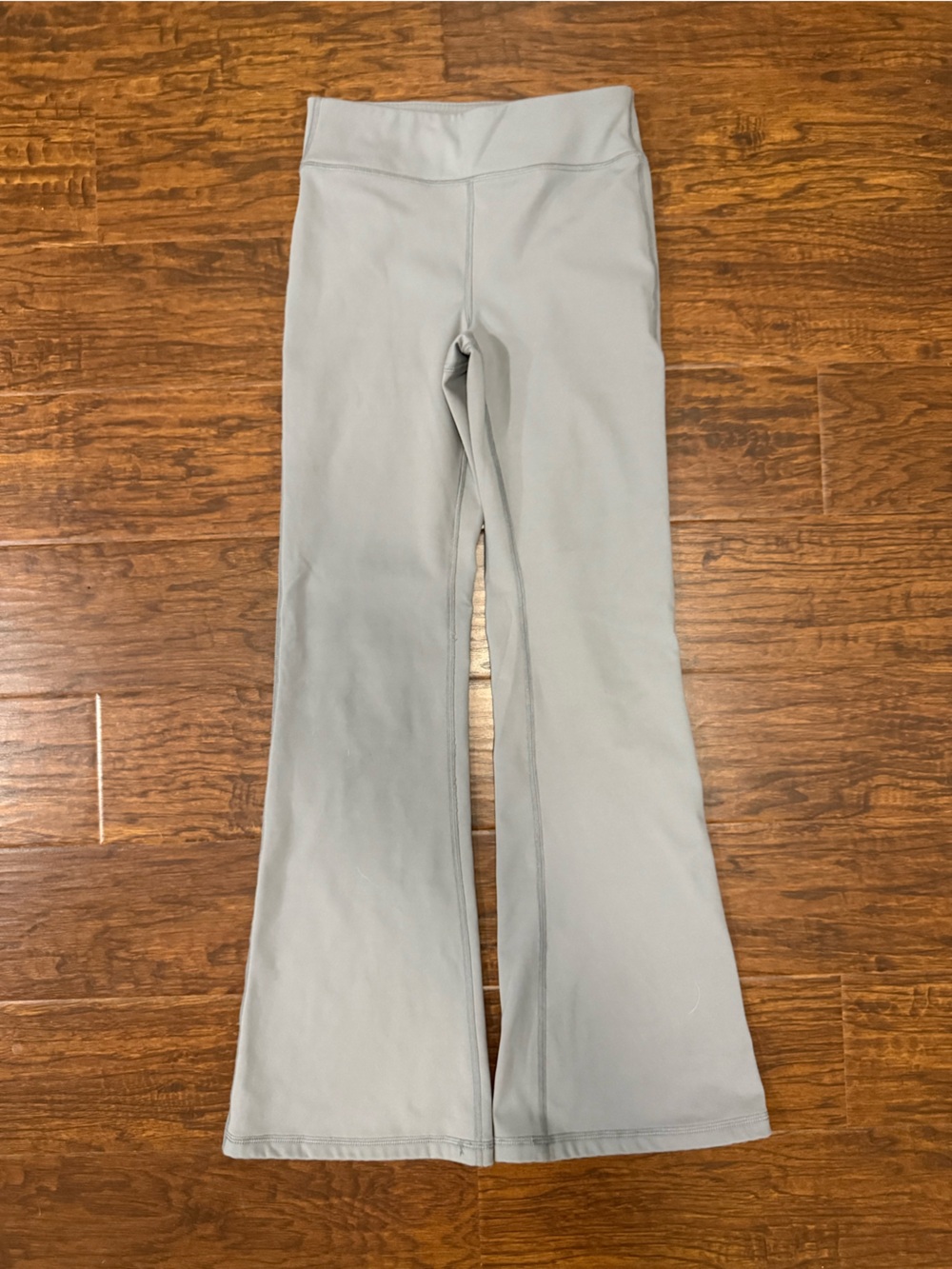 90 Degree By Reflex Light Gray insulated flared leggings